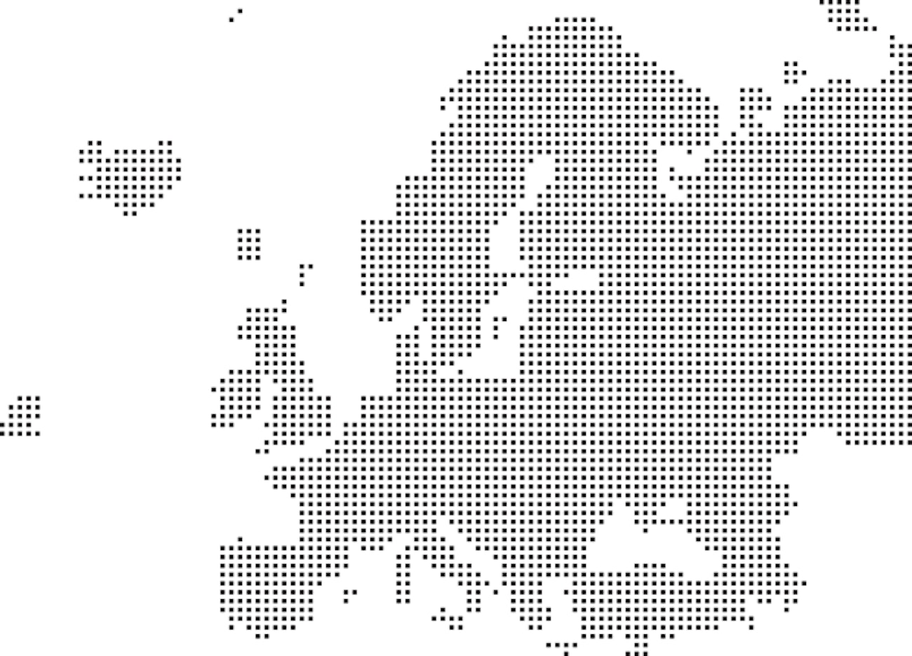 Europe dotted map