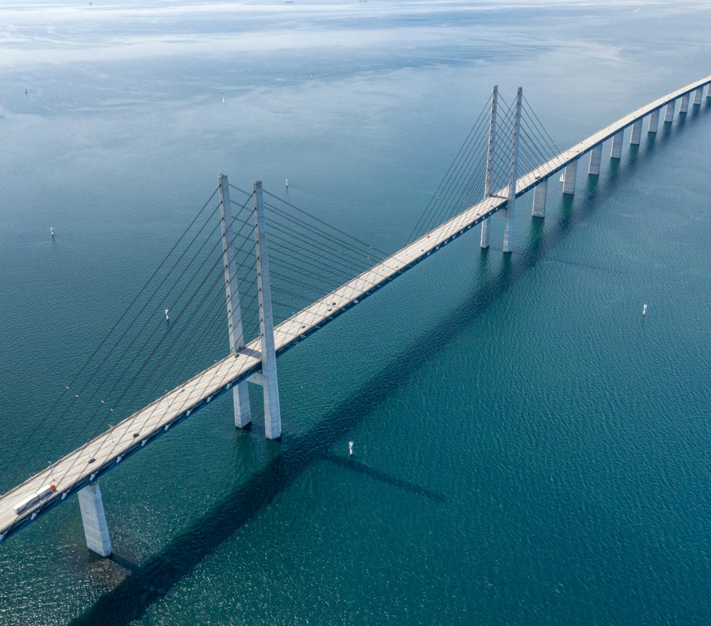 Large bridge over sea