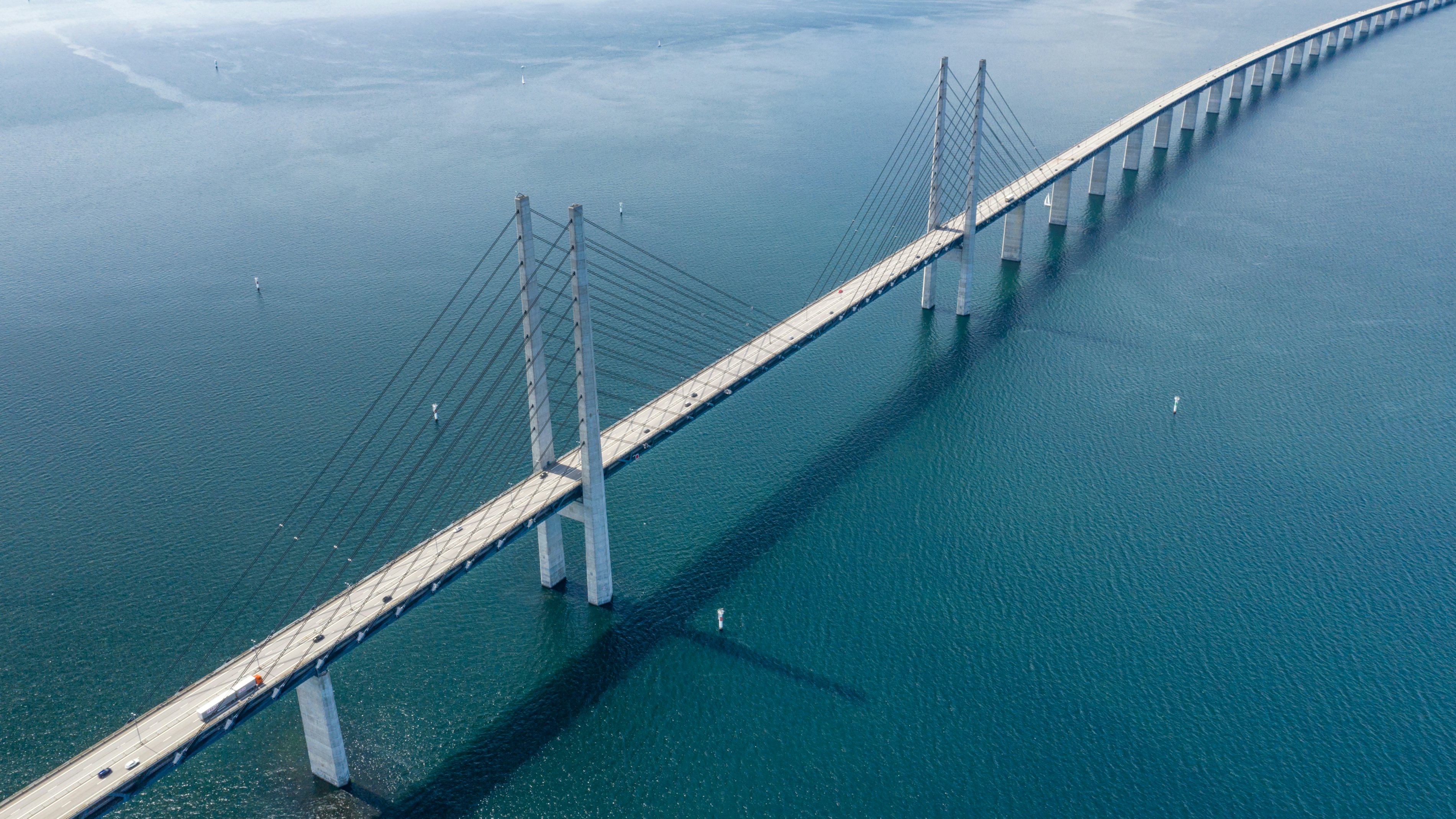 Large bridge over sea