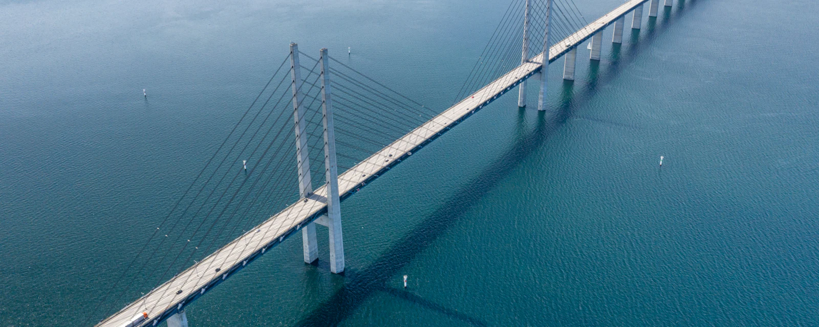 Large bridge over sea