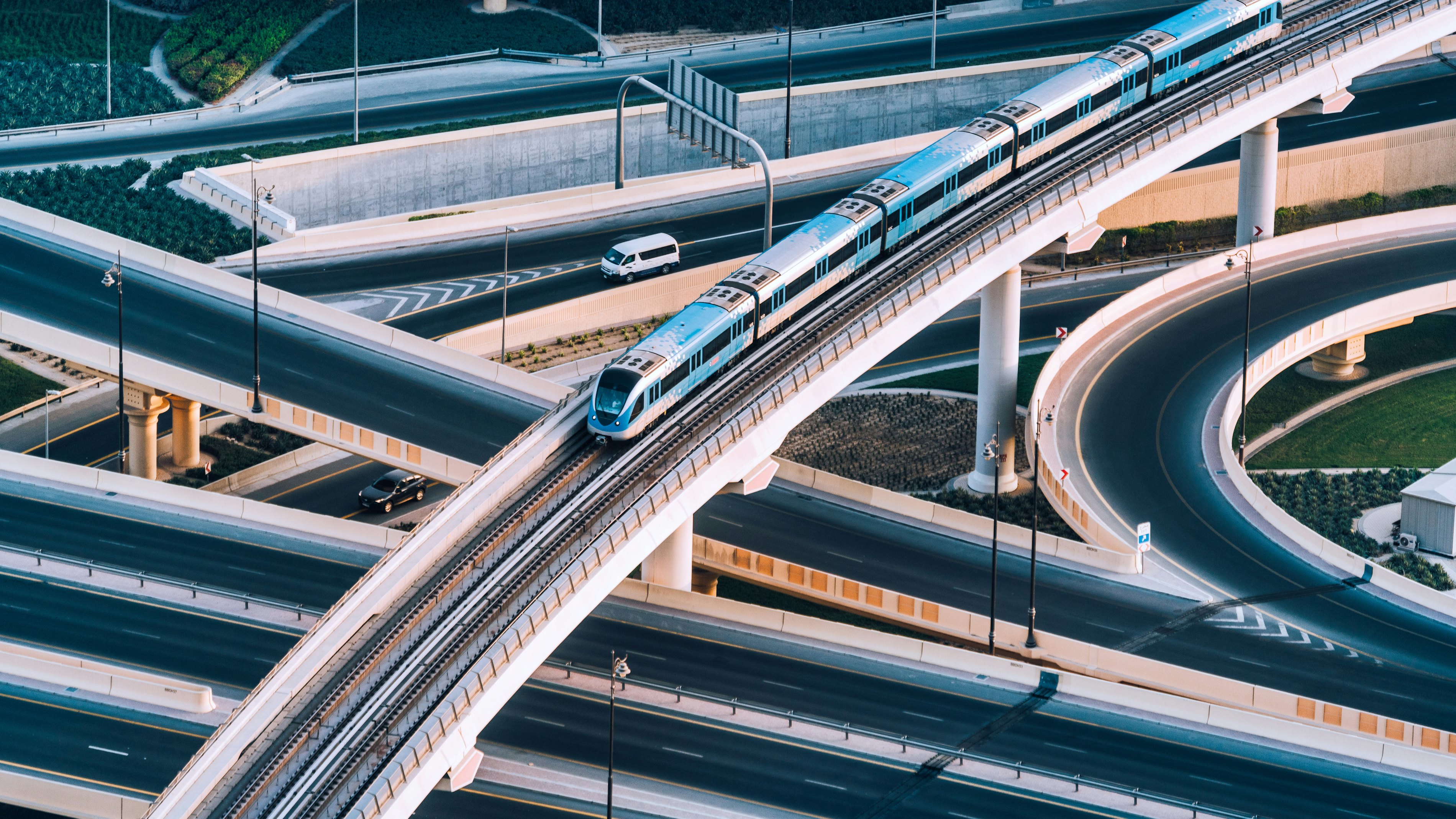Metro line over highway