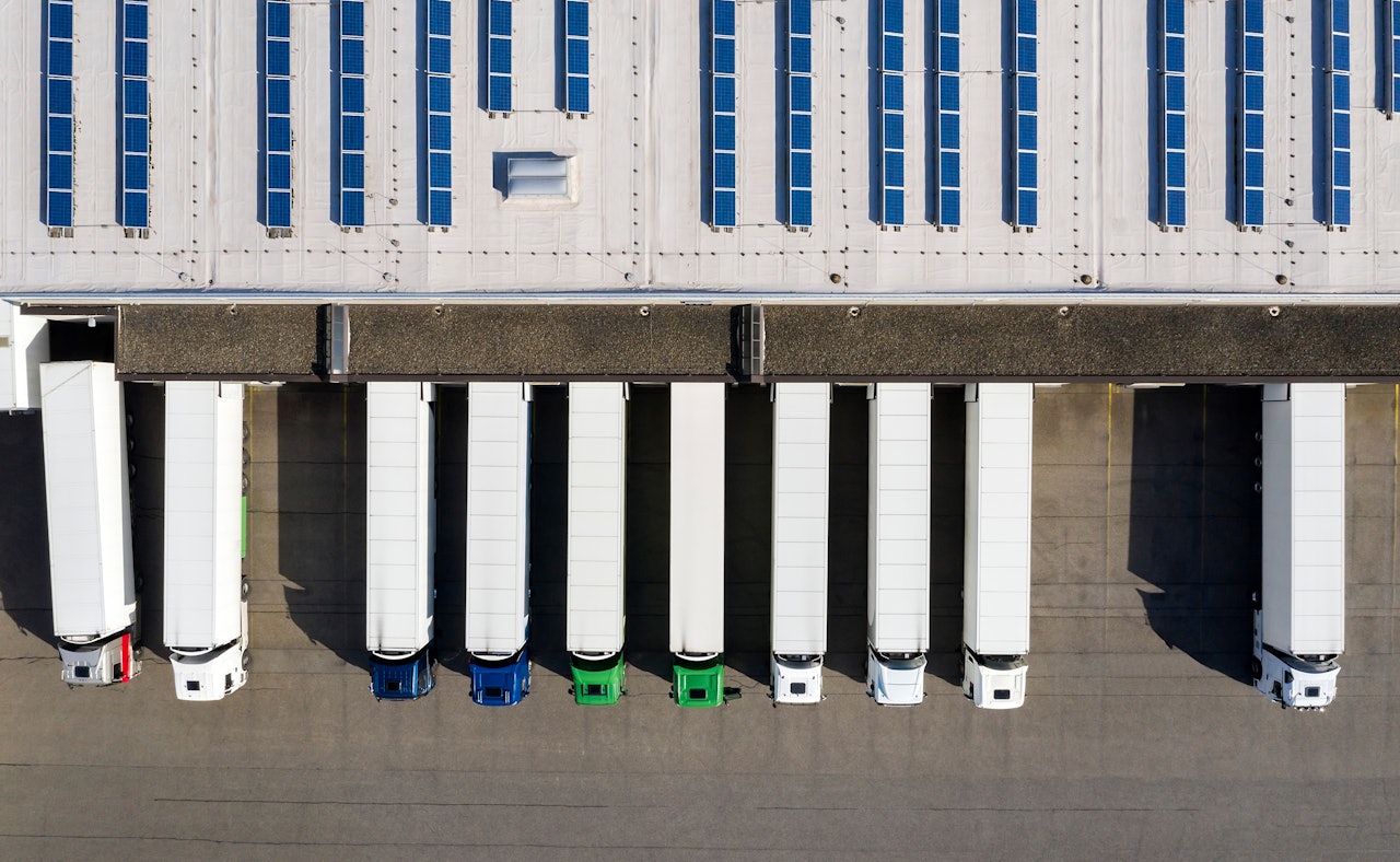 Truck docking warehouse