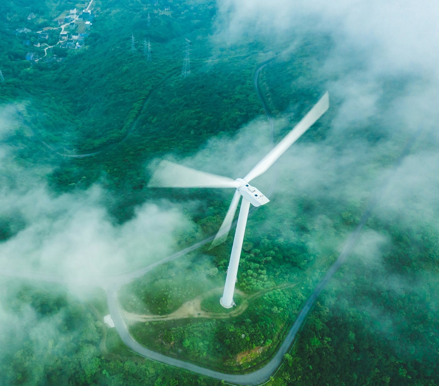 Wind power clouds green