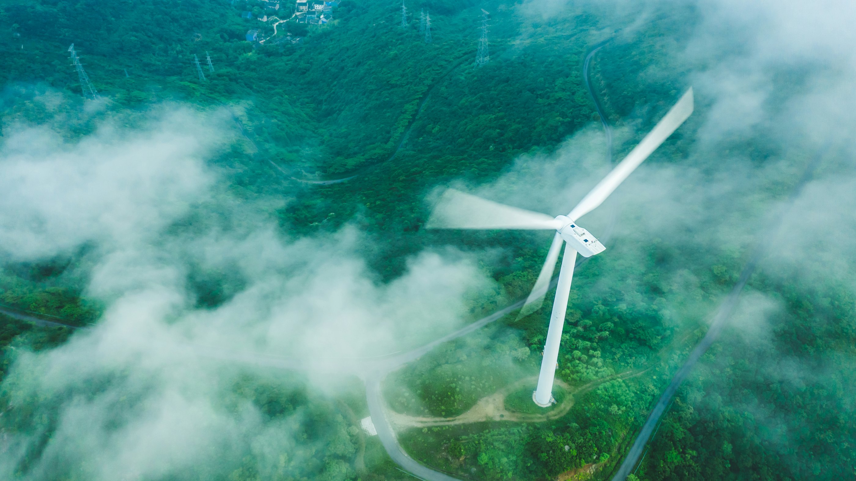 Wind power clouds green