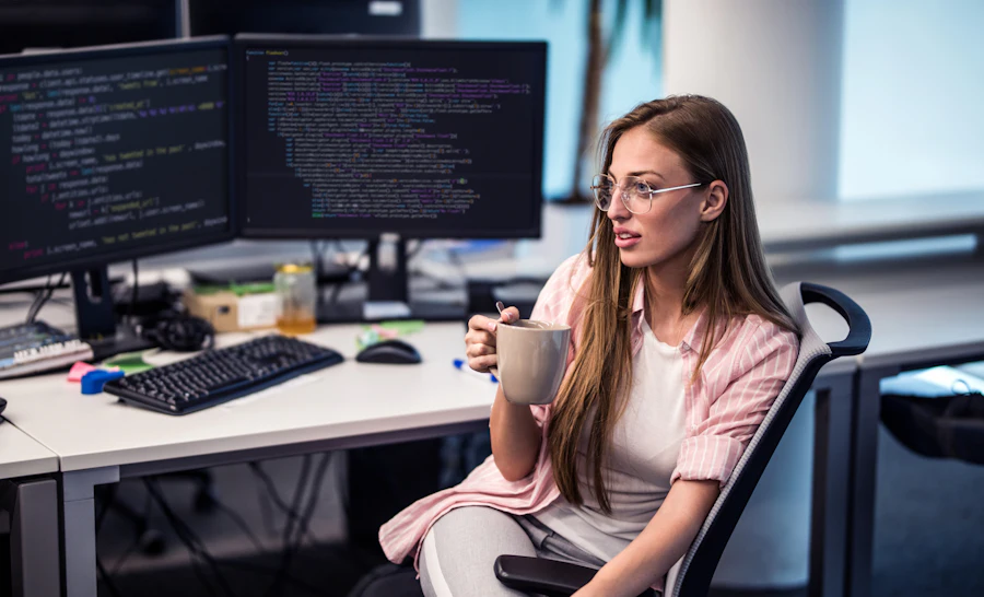 Cybersecurity engineer coffee break