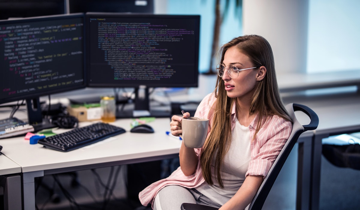 Cybersecurity engineer coffee break