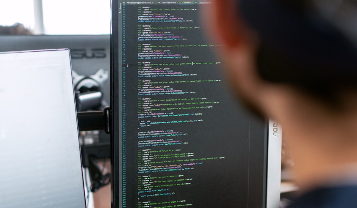 Developer screen coding portrait mode