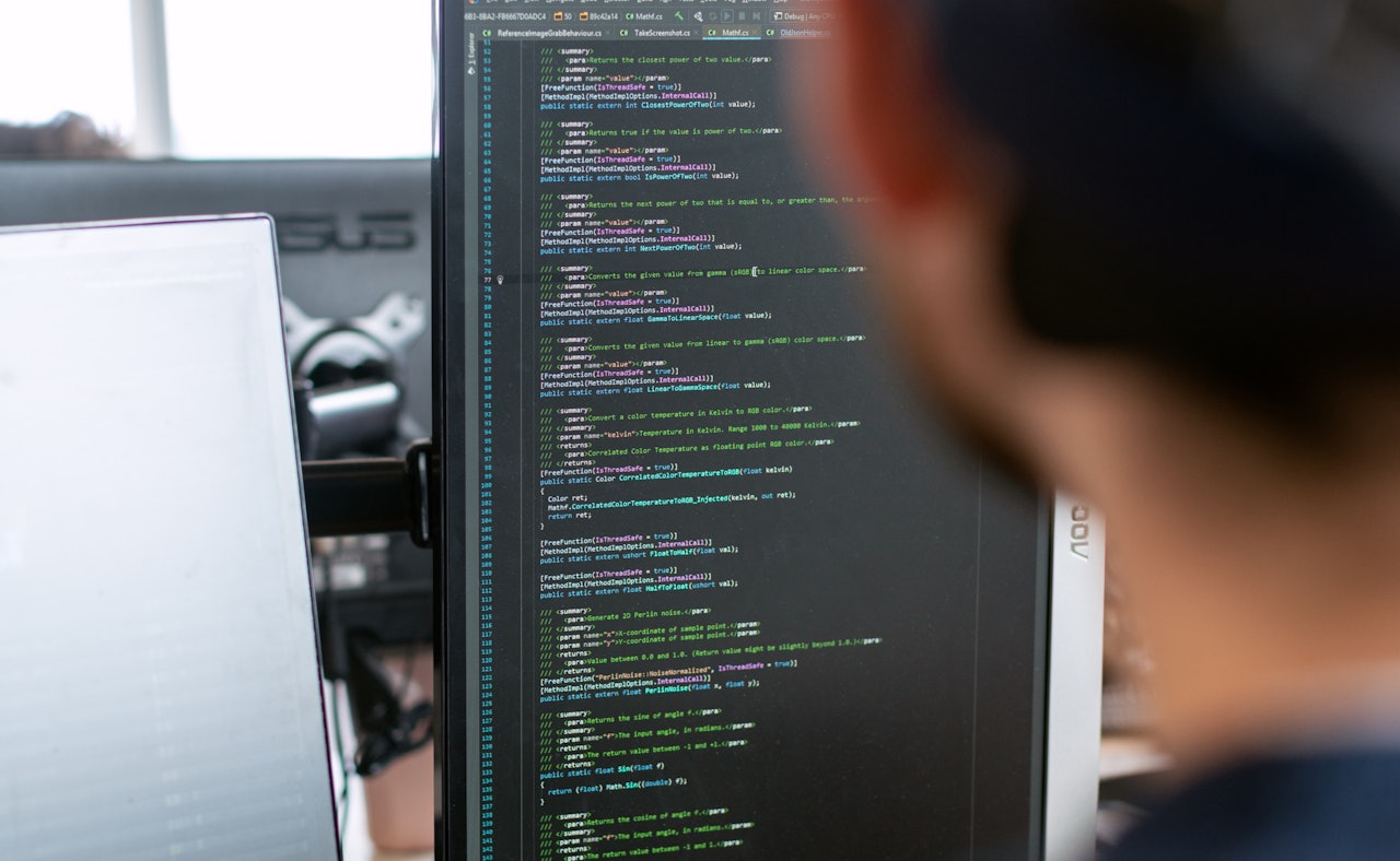 Developer screen coding portrait mode