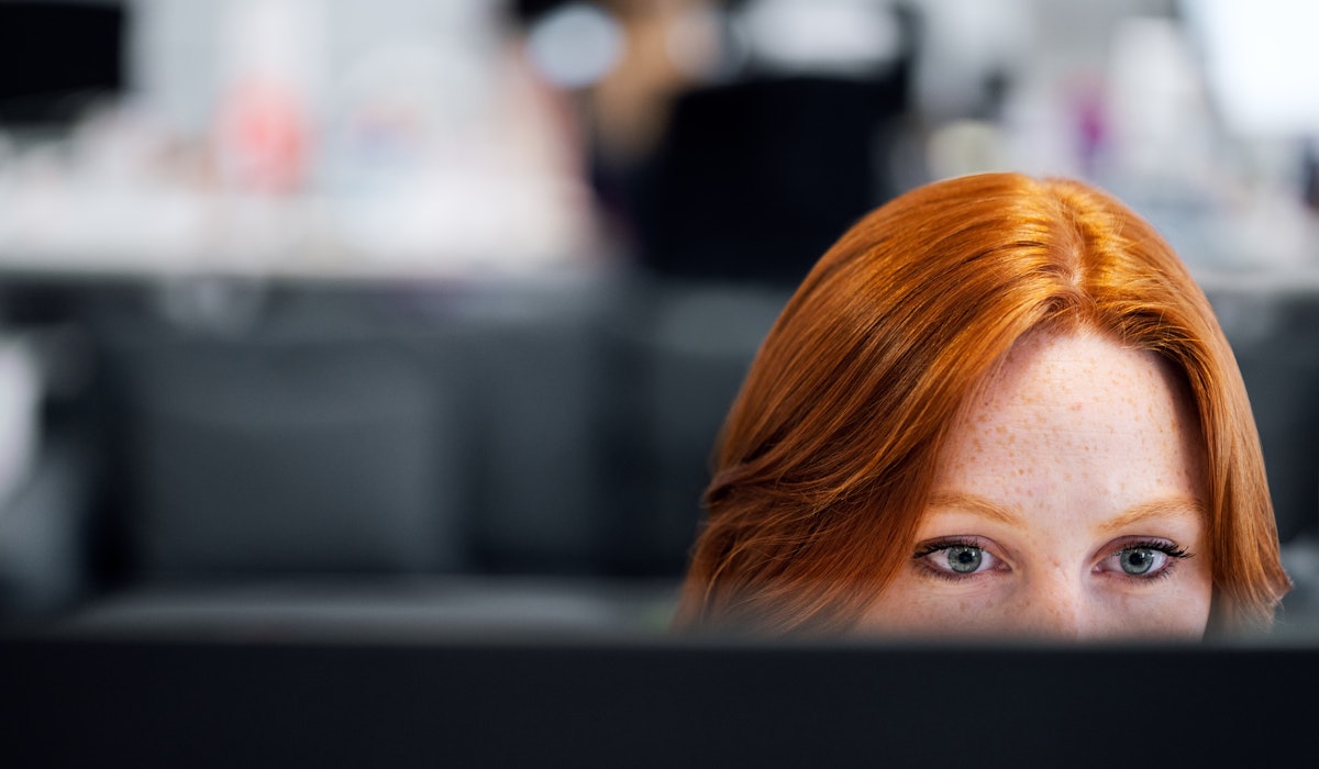 Engineer behind screen