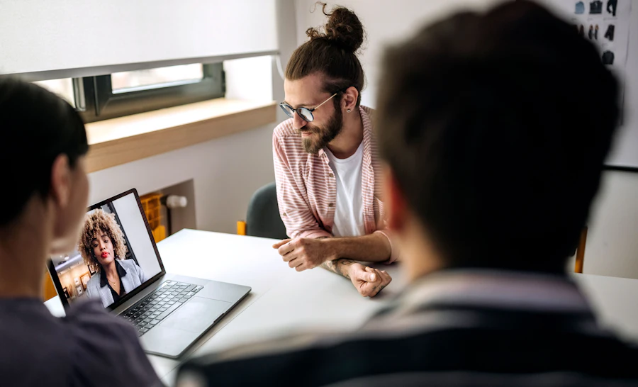 Hybrid office meeting