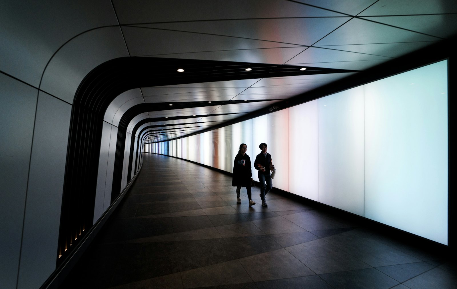 Architectural hall way led wall