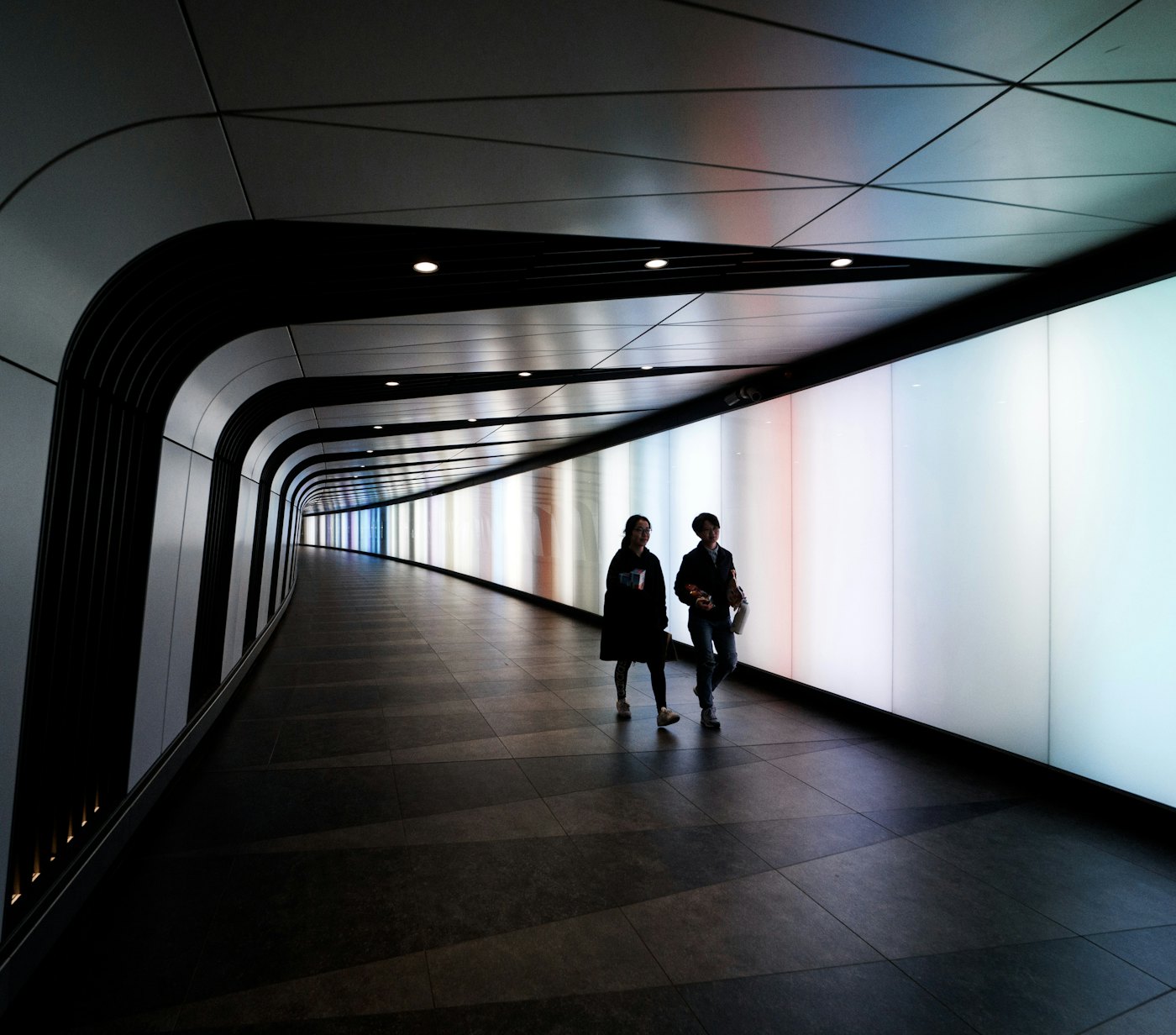 Architectural hall way led wall