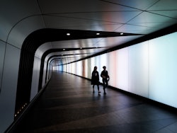 Architectural hall way led wall