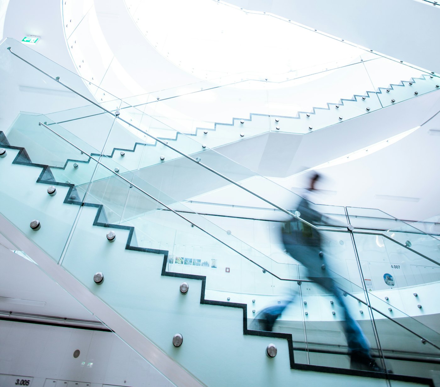 Architectural stairs glass roof