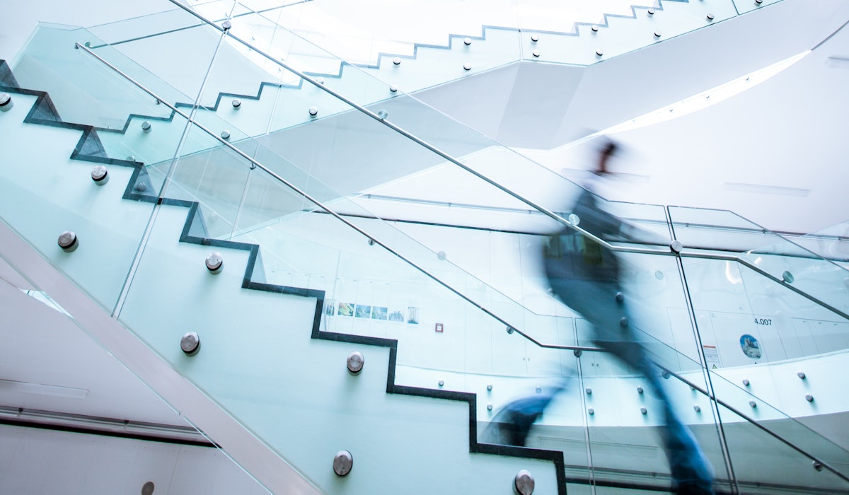 Architectural stairs glass roof