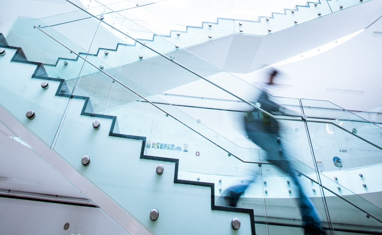 Architectural stairs glass roof