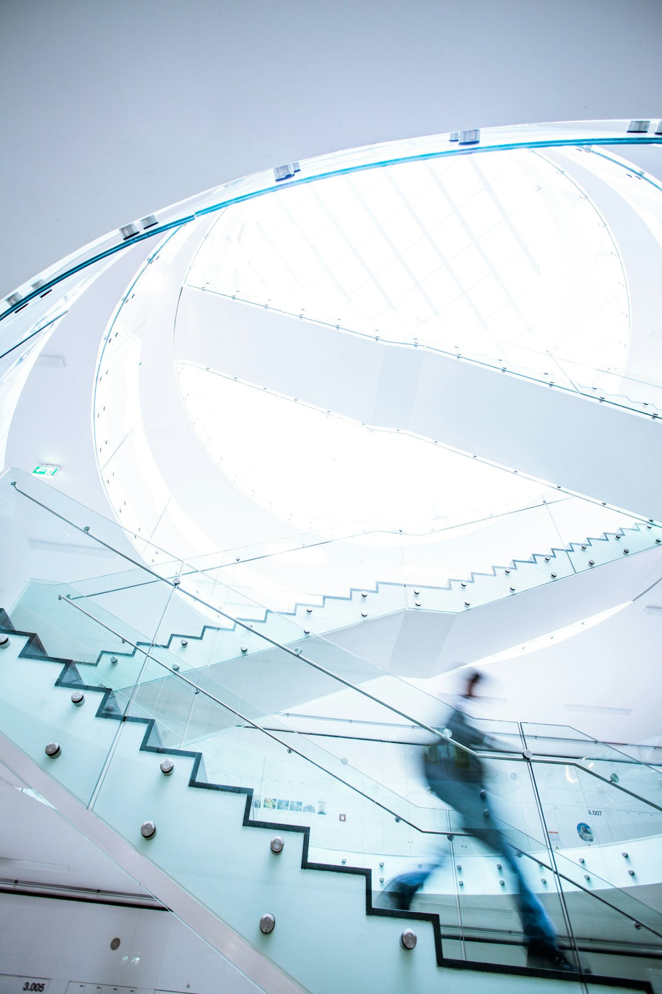 Architectural stairs glass roof