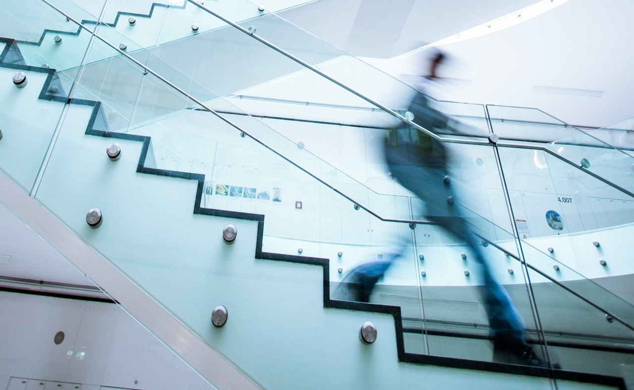 Architectural stairs glass roof