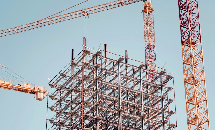 Construction steel framework highrise