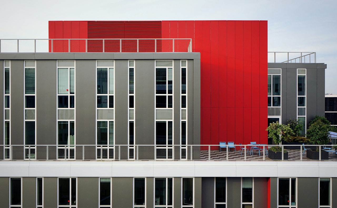 Facade modern building
