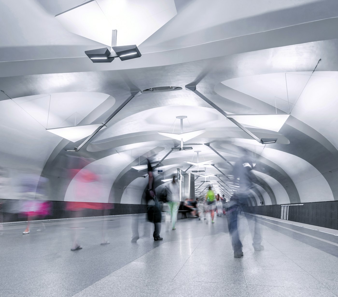 Modern metro station