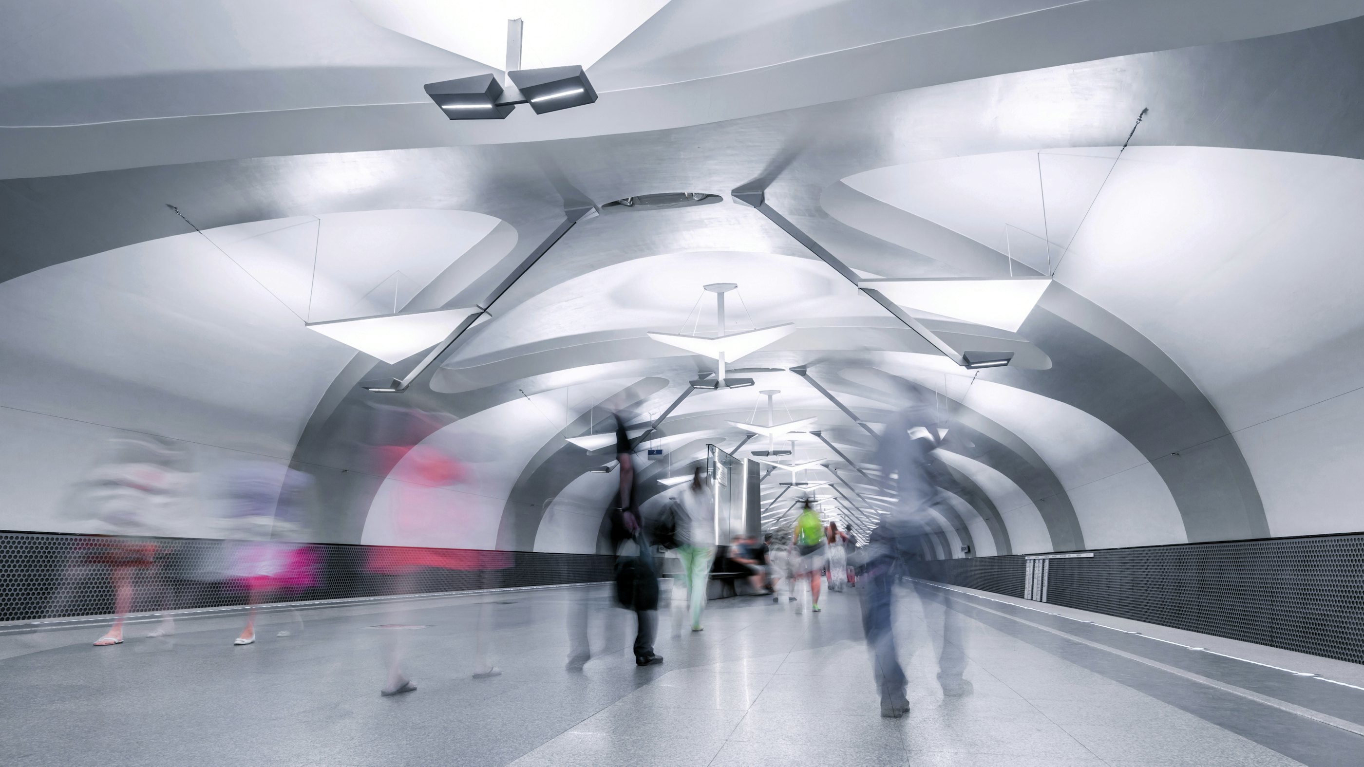 Modern metro station