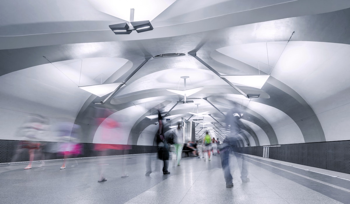 Modern metro station