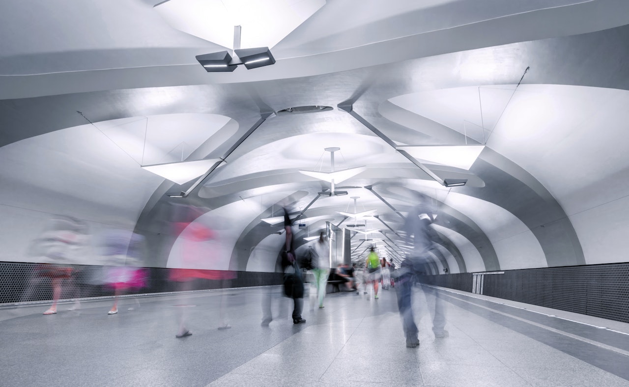 Modern metro station