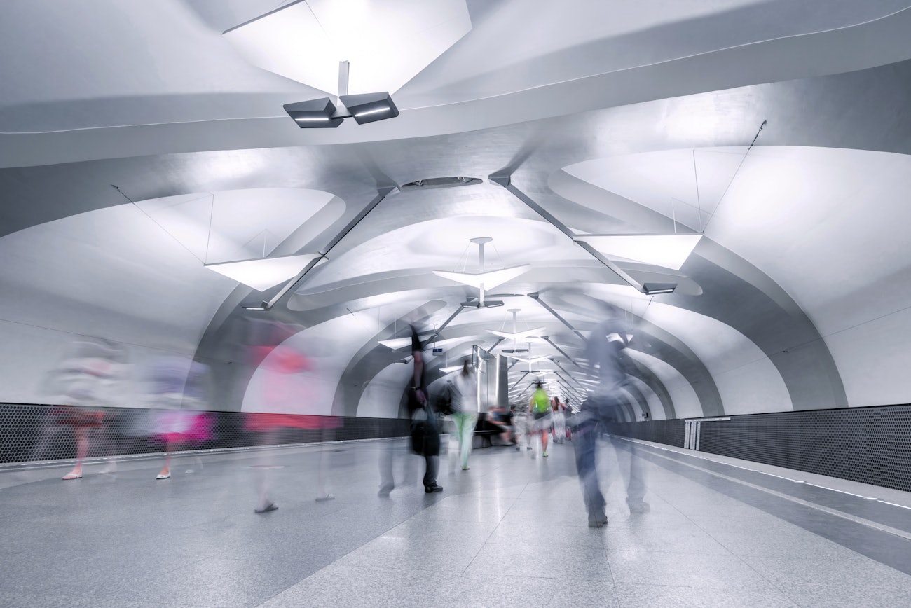 Modern metro station