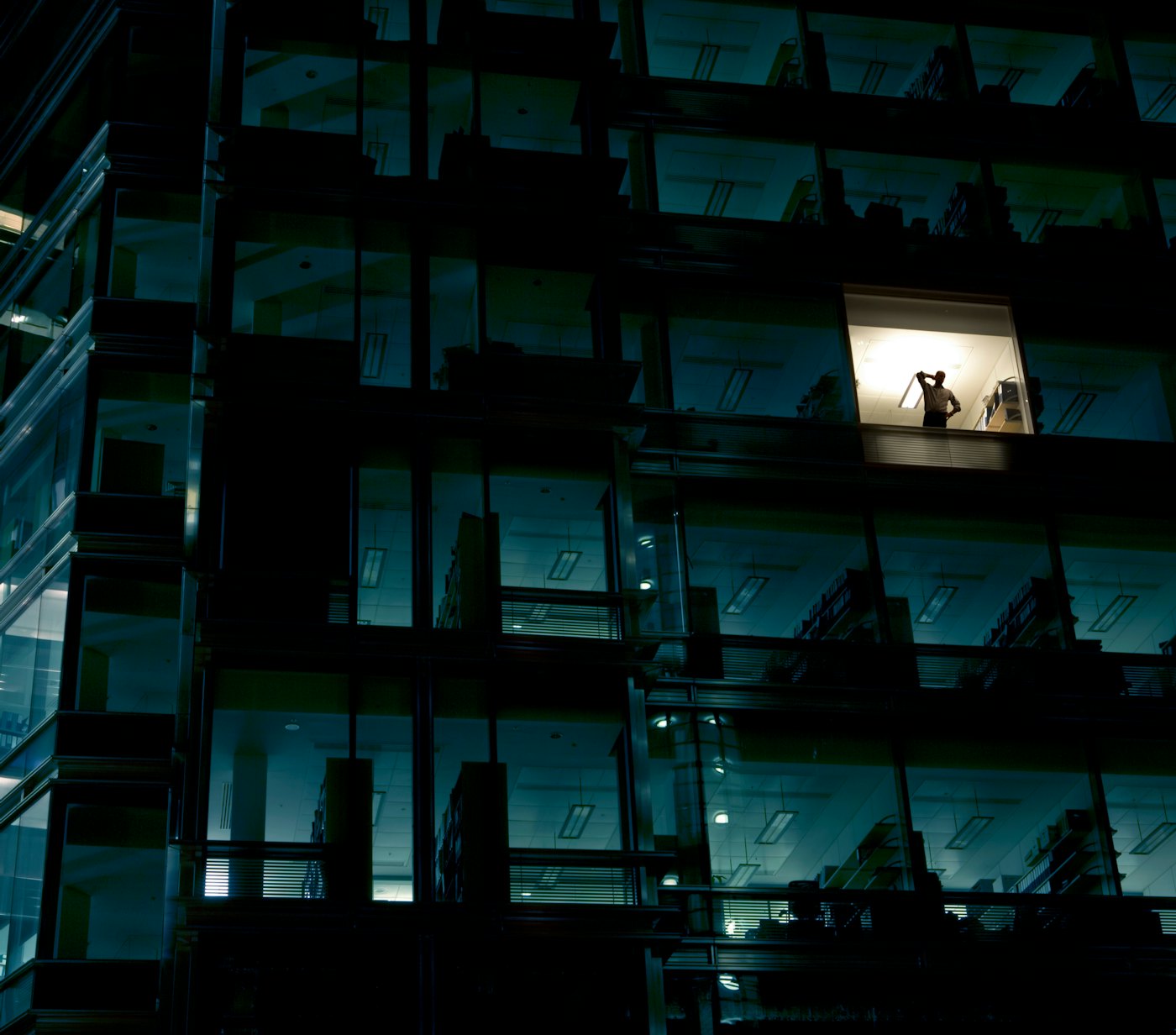 Office building by night