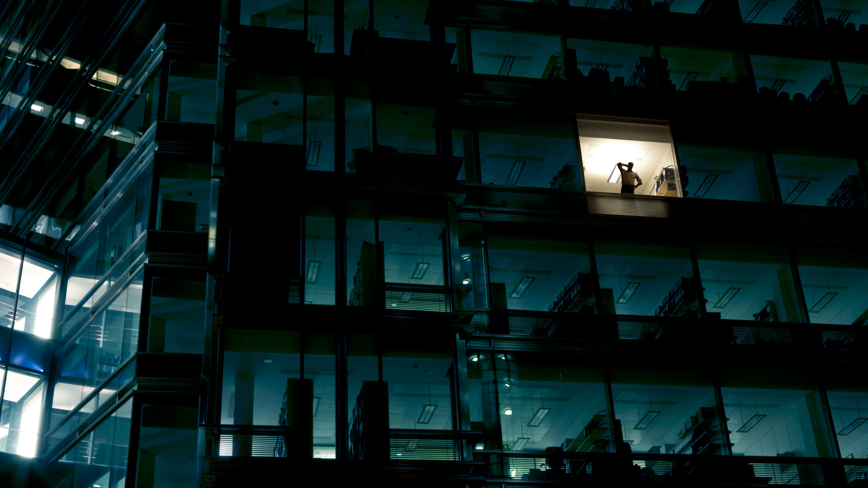 Office building by night