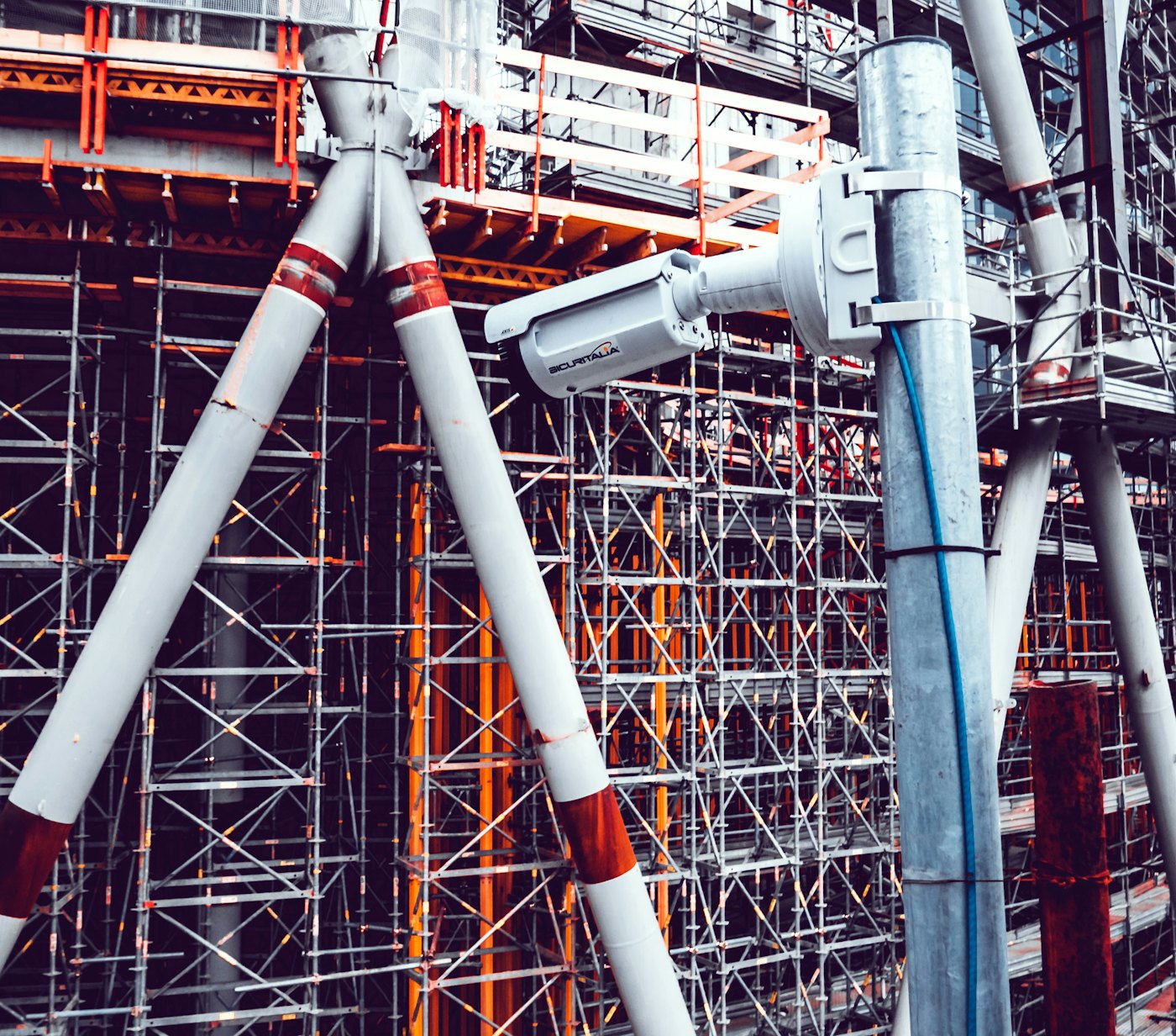 Security camera construction site