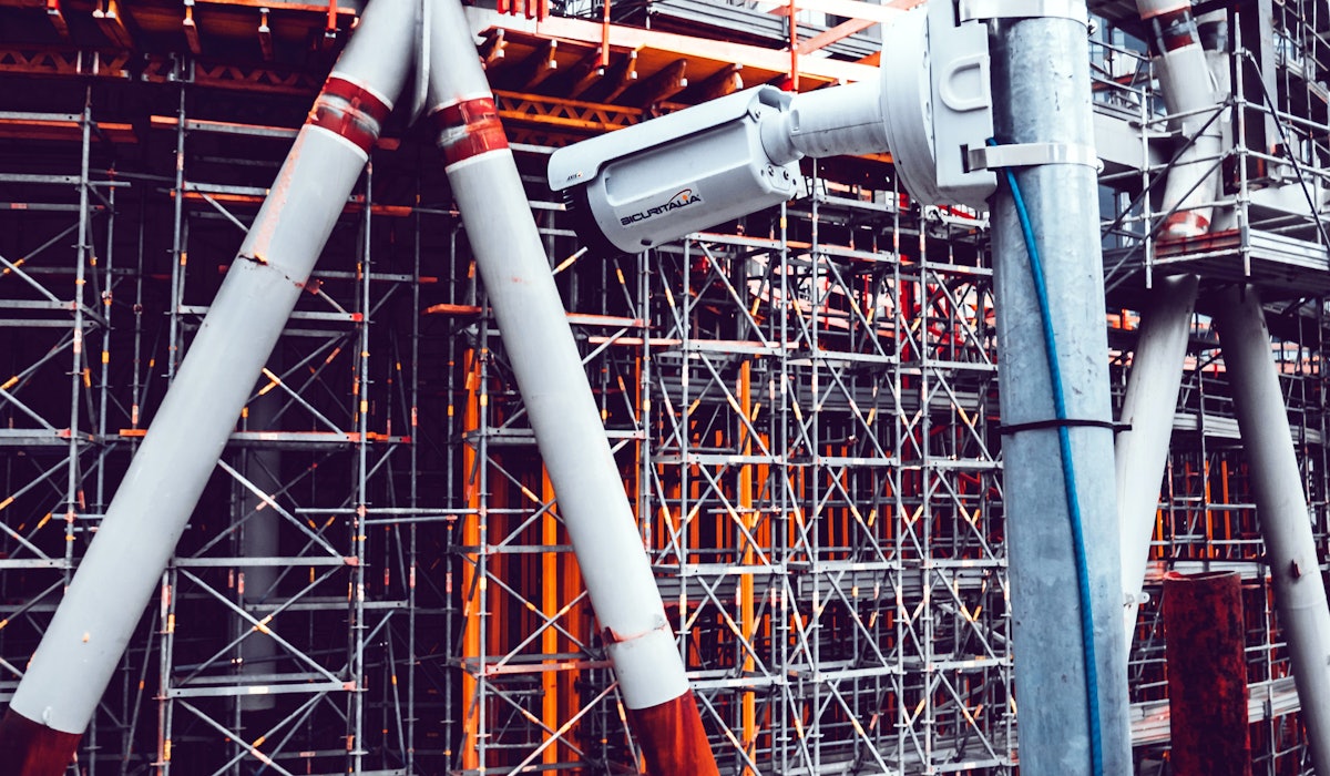 Security camera construction site