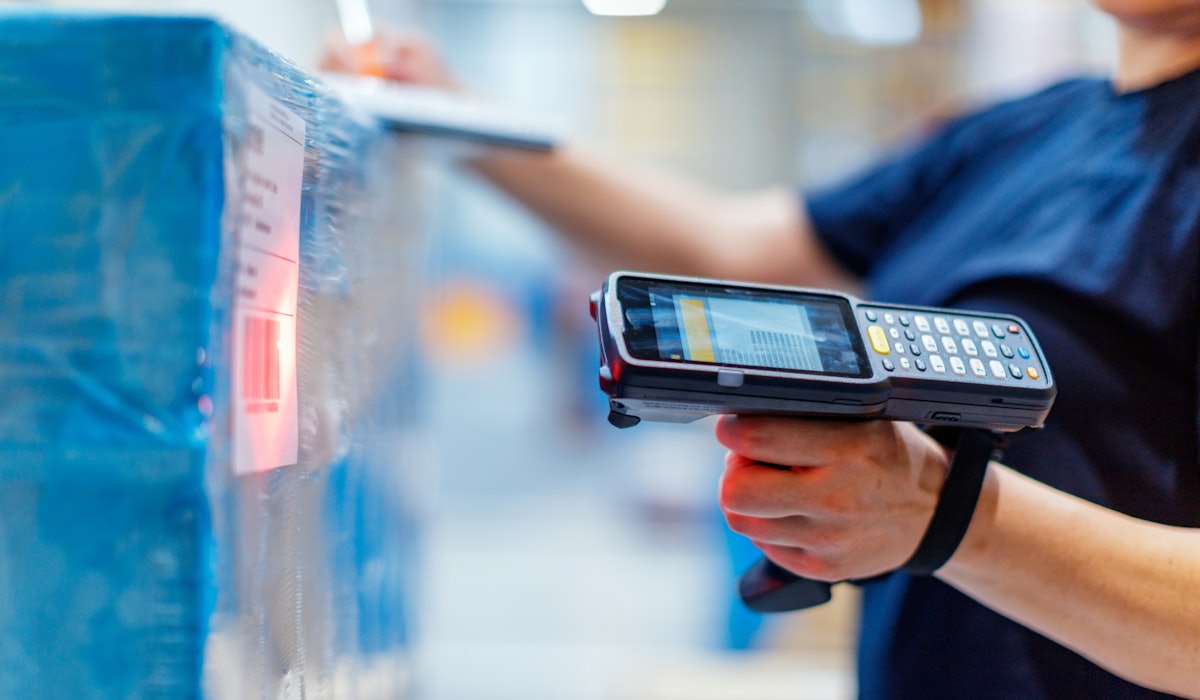 Warehouse logistics barcode scanner