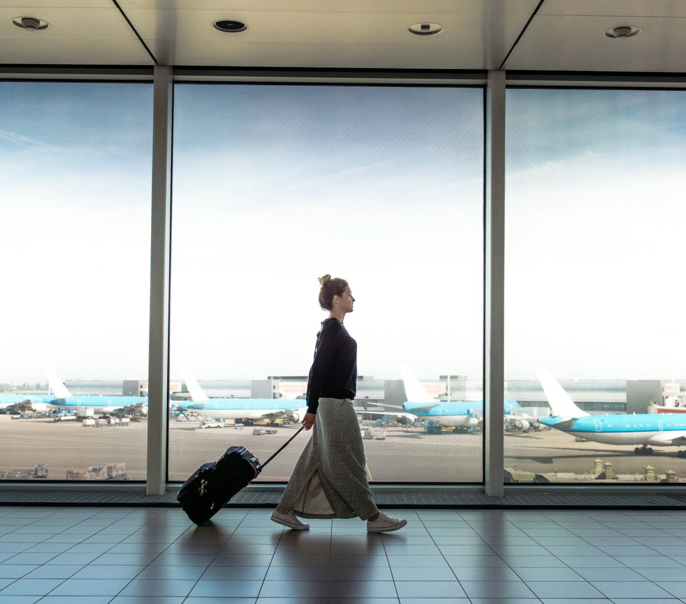 Woman travel airport