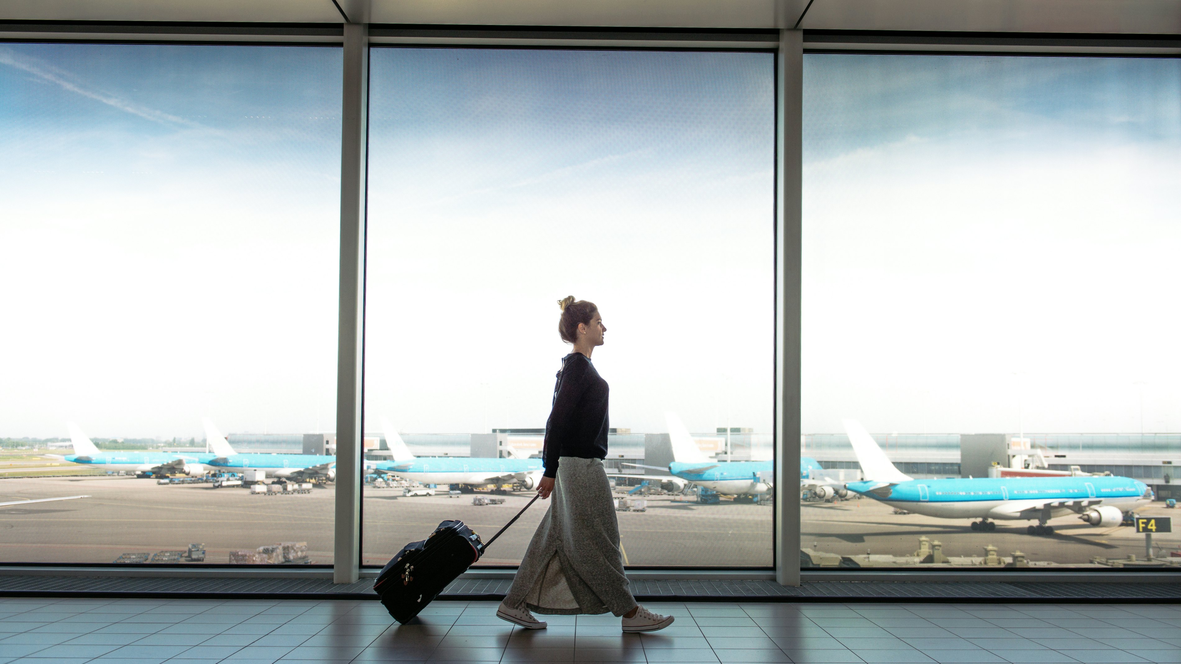 Woman travel airport