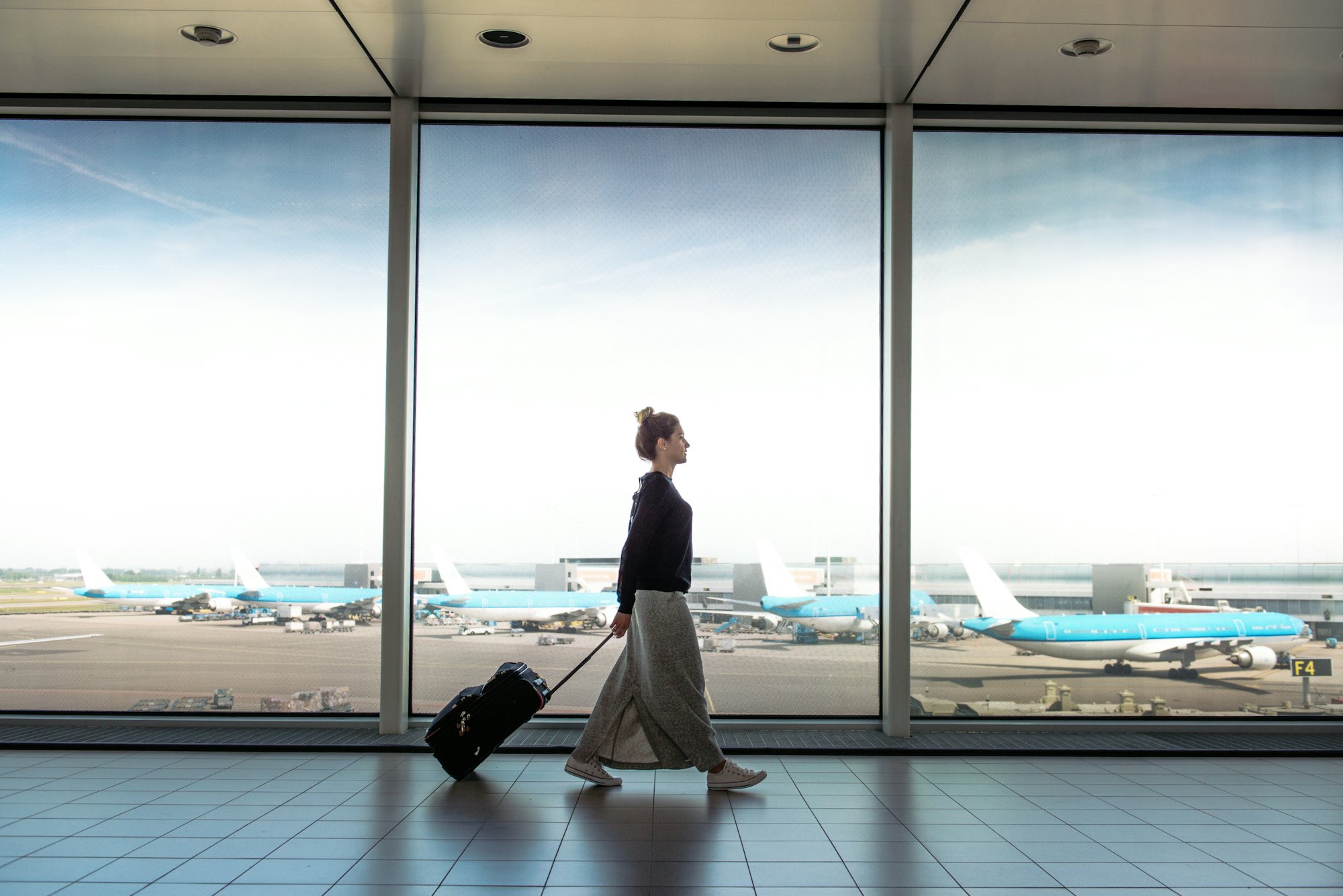 Woman travel airport