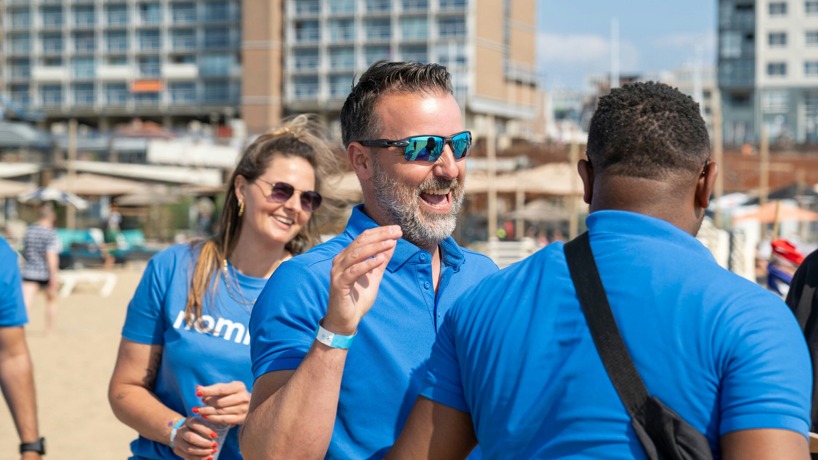 Nomios employees smiling