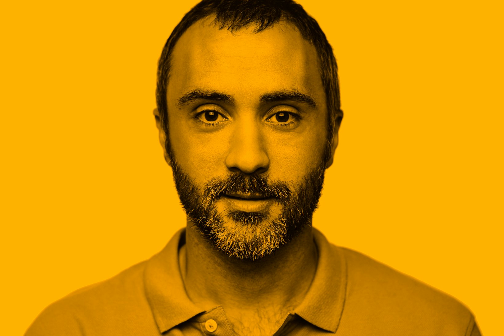 Portrait of engineer beard wearing polo