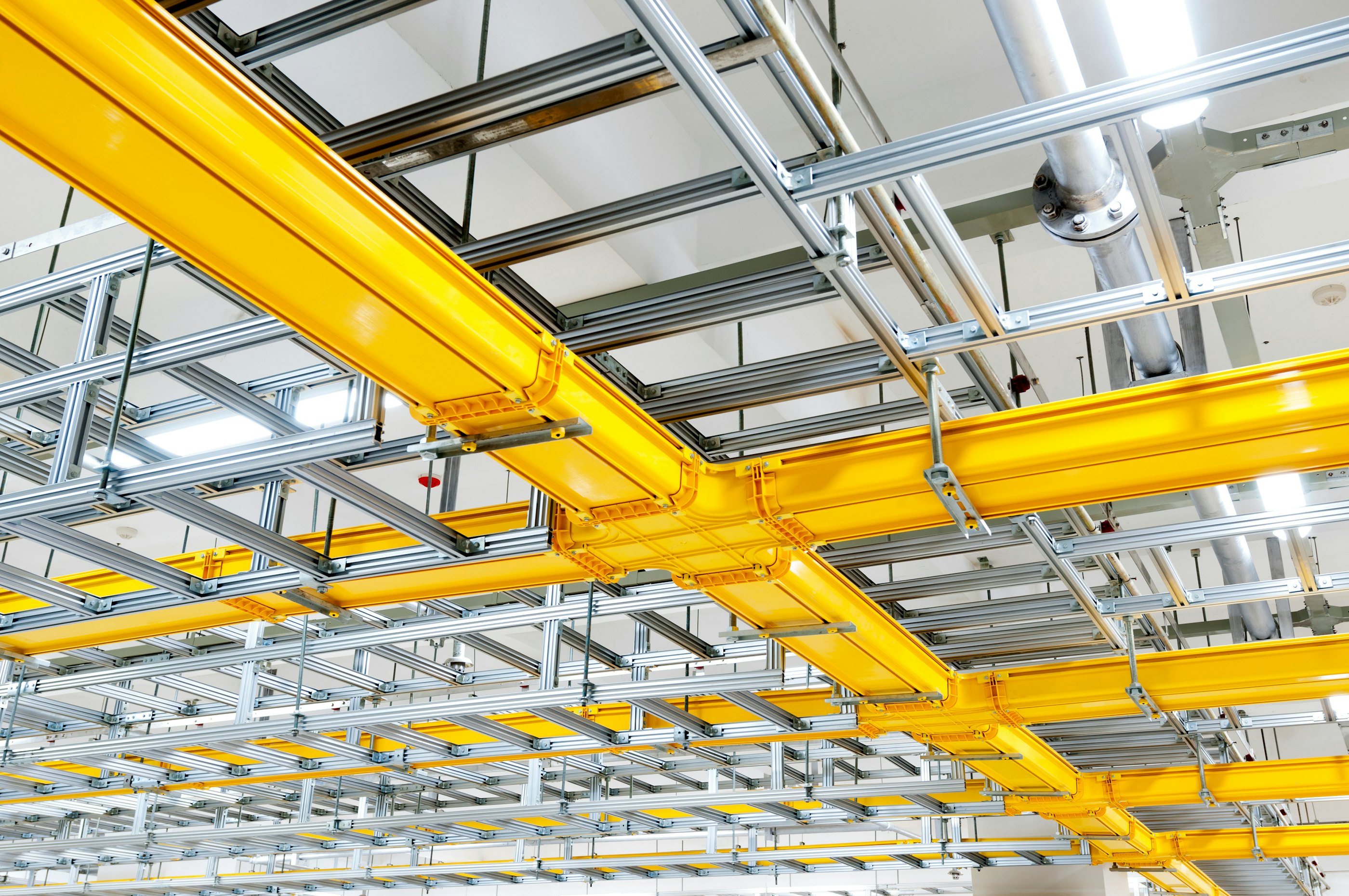 Industrial datacenter hallway