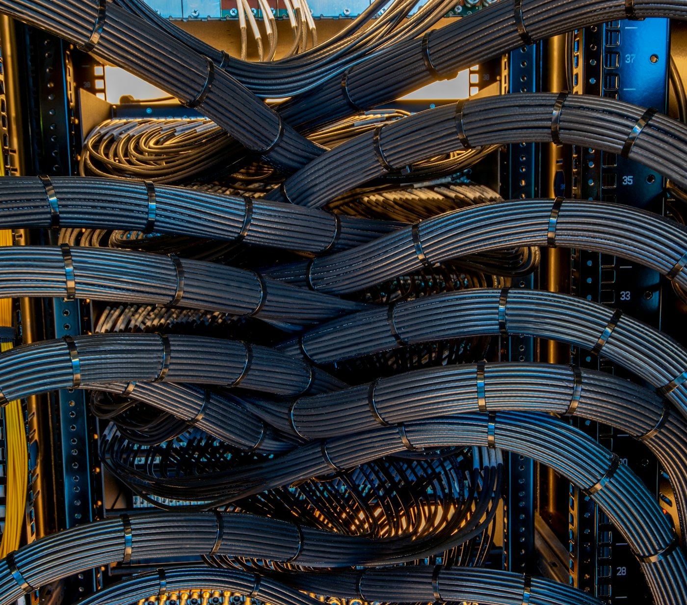 Black network cables