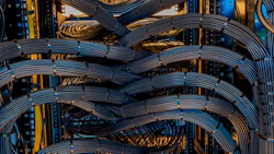 Black network cables