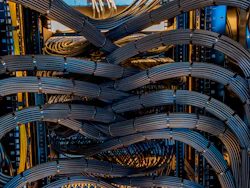 Black network cables