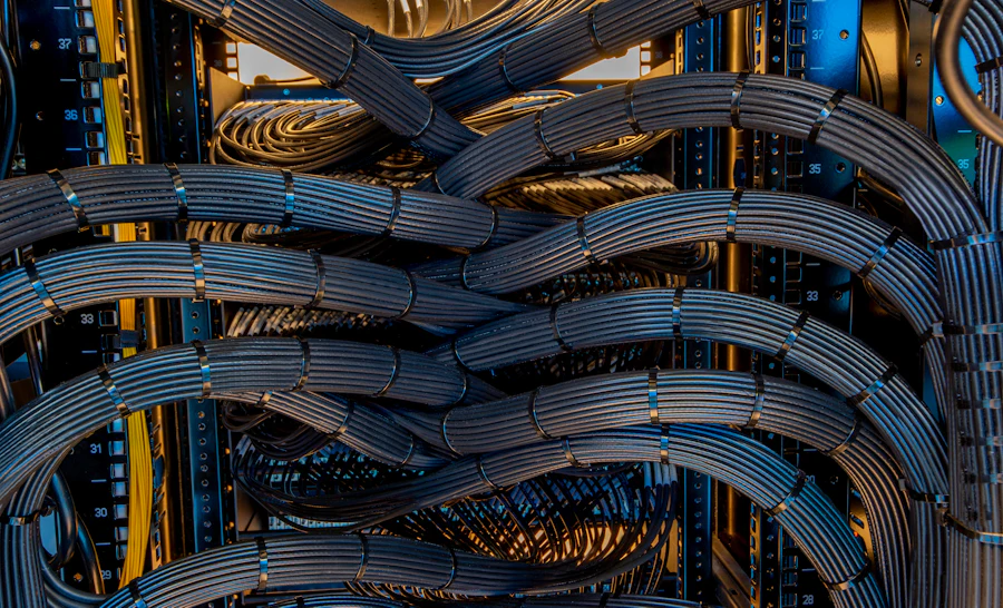 Black network cables