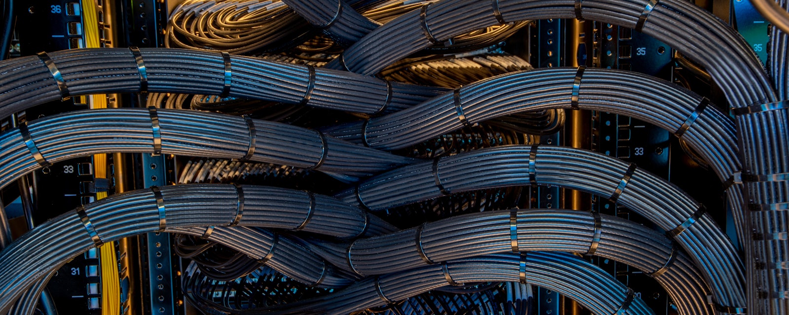 Black network cables