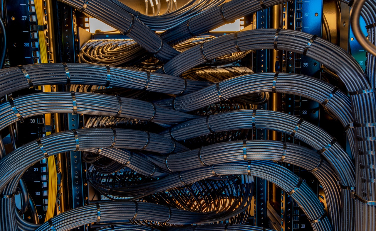 Black network cables