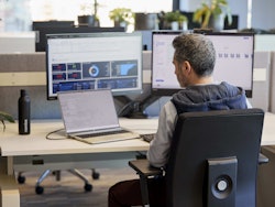 NOC dashboard on screen