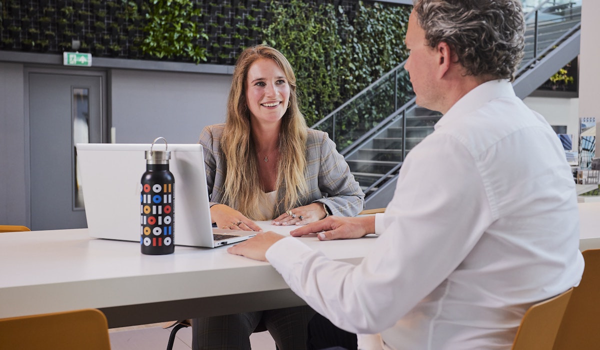 Meeting student en manager