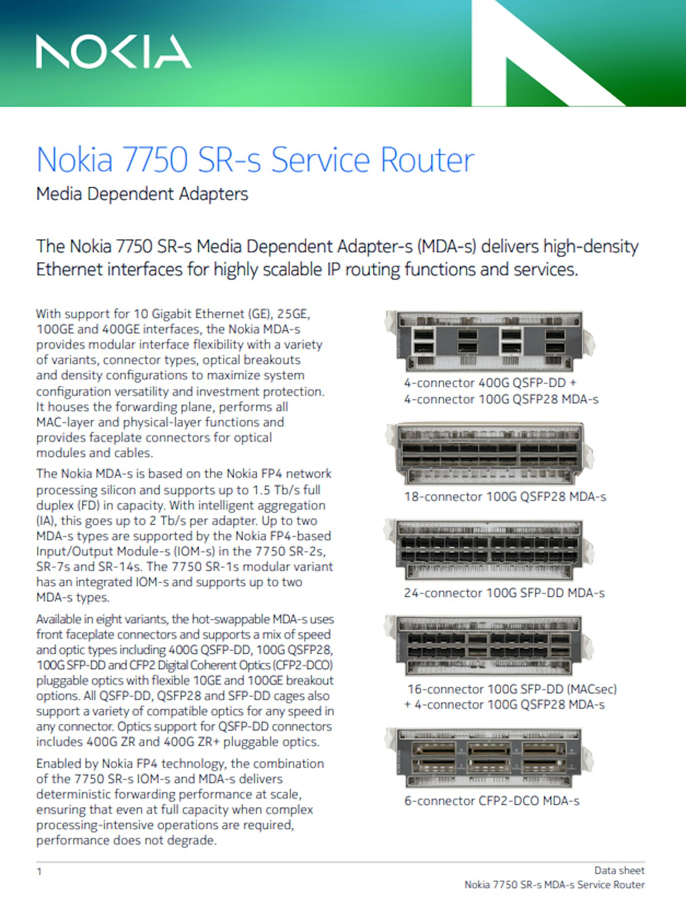 Nokia 7750 SR s MDA s
