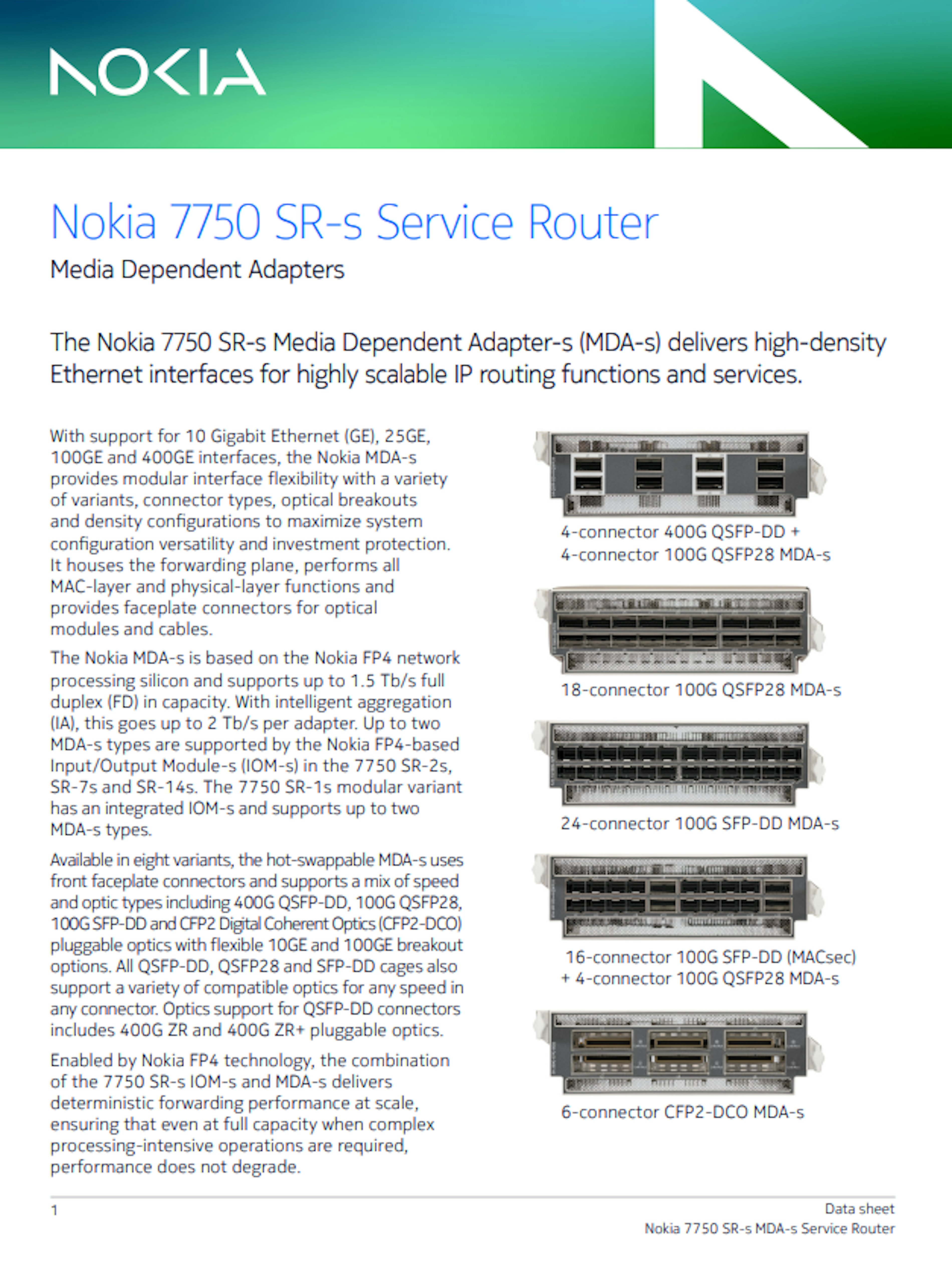 Nokia 7750 SR s MDA s